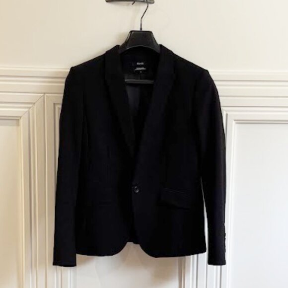 RW&CO Black Stretch Lining Blazer - Size 6 - Picture 2 of 6